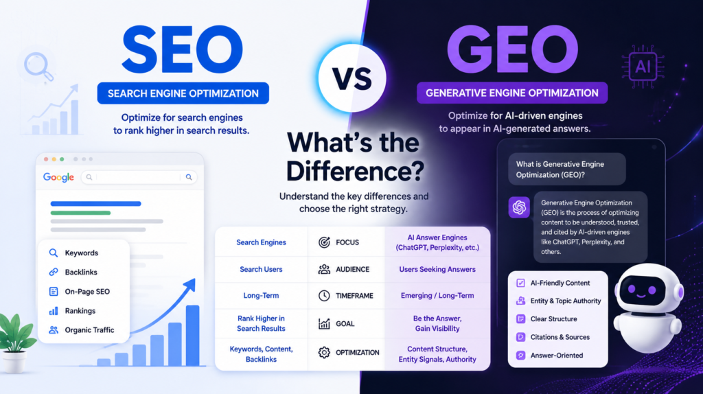 SEO vs GEO: What’s the Difference?