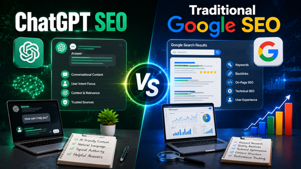 ChatGPT SEO vs Traditional Google SEO