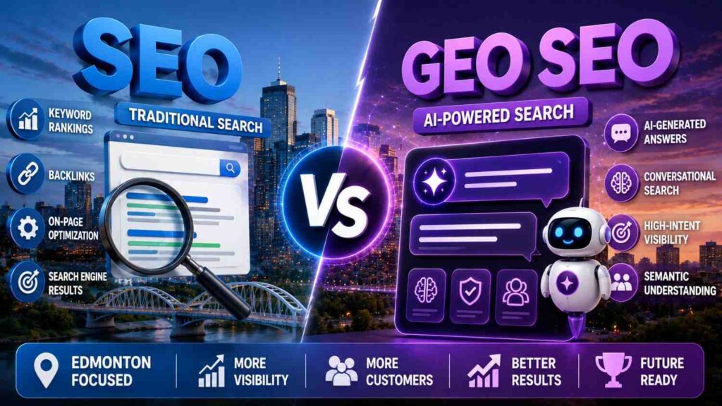 Edmonton SEO vs GEO SEO Which Strategy Wins in AI Search